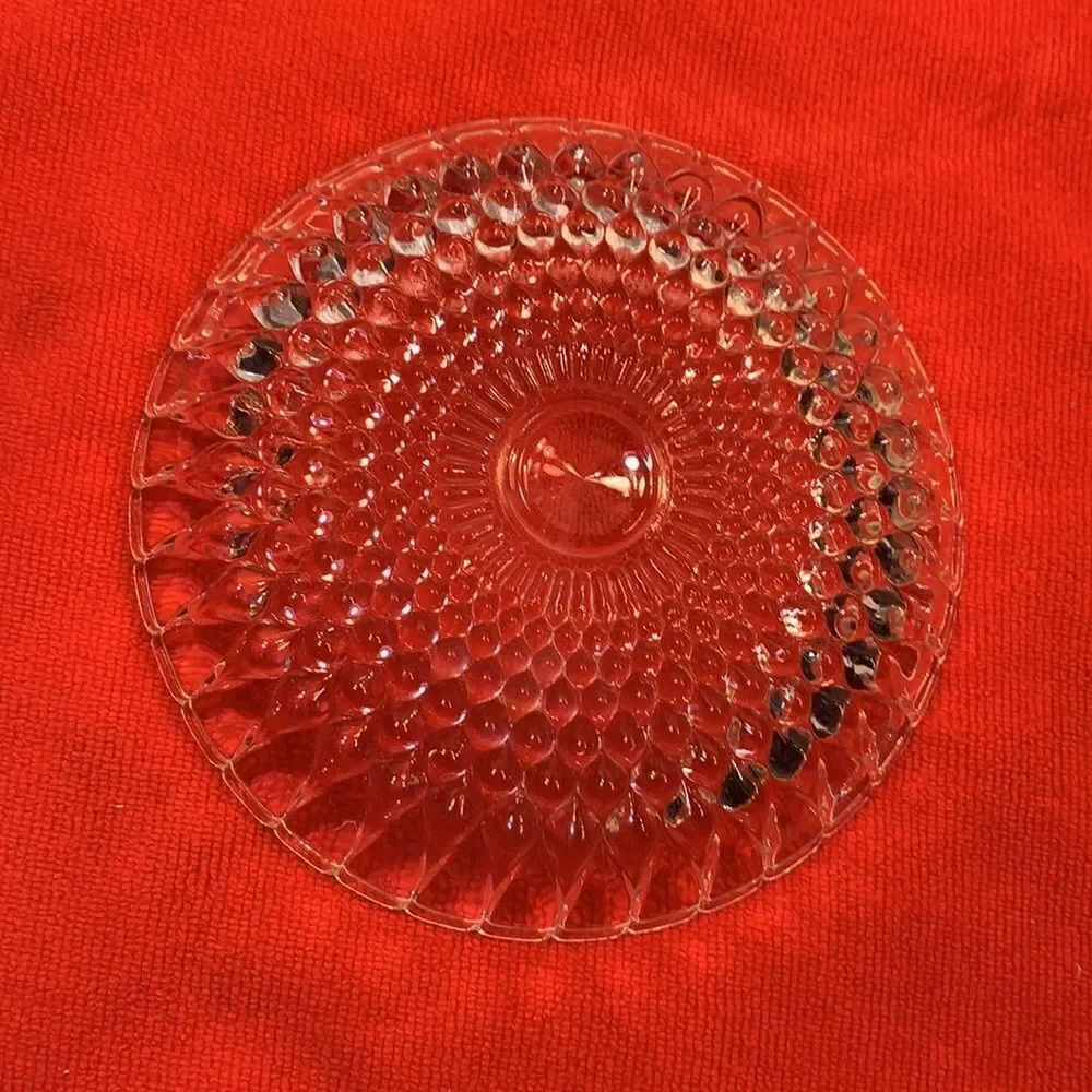 7 Inches Teardrop Design Round Glass Appetizer Nuts Dining Serving Bowl Dish